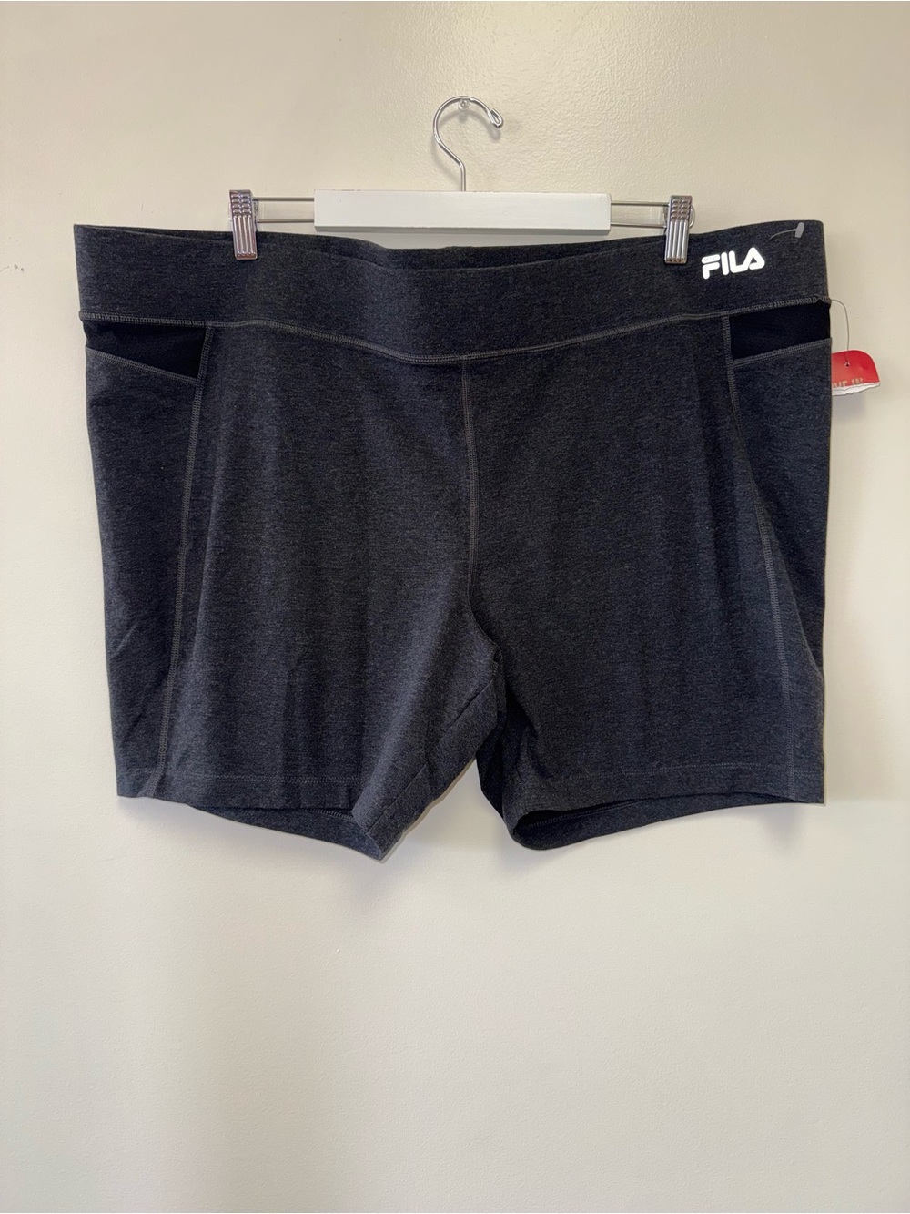 NWT Fila Sport (3X) Brand New Dark Grey Biker Shorts